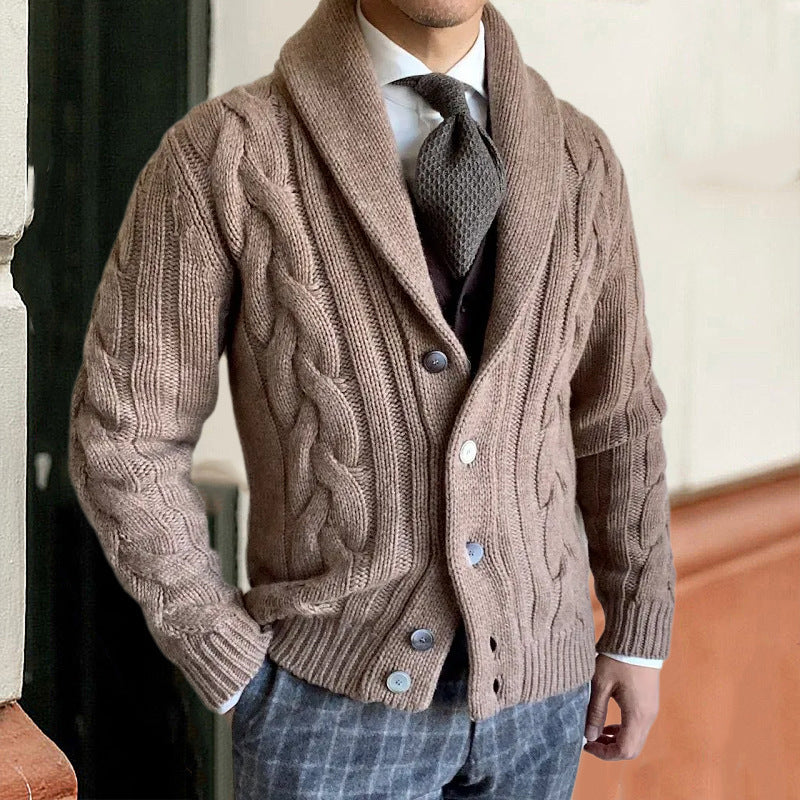 Men's Acrylic Knitted Cardigan for Warmth, Comfort, and Effortless Style