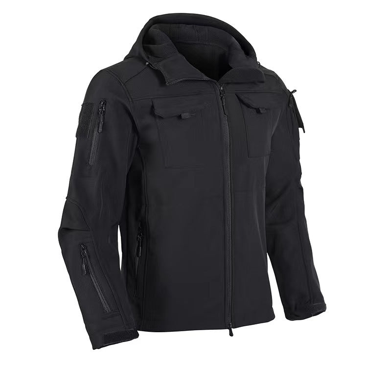 Men's Soft Shell Fleece Lined Waterproof Windproof Outdoor Jacket