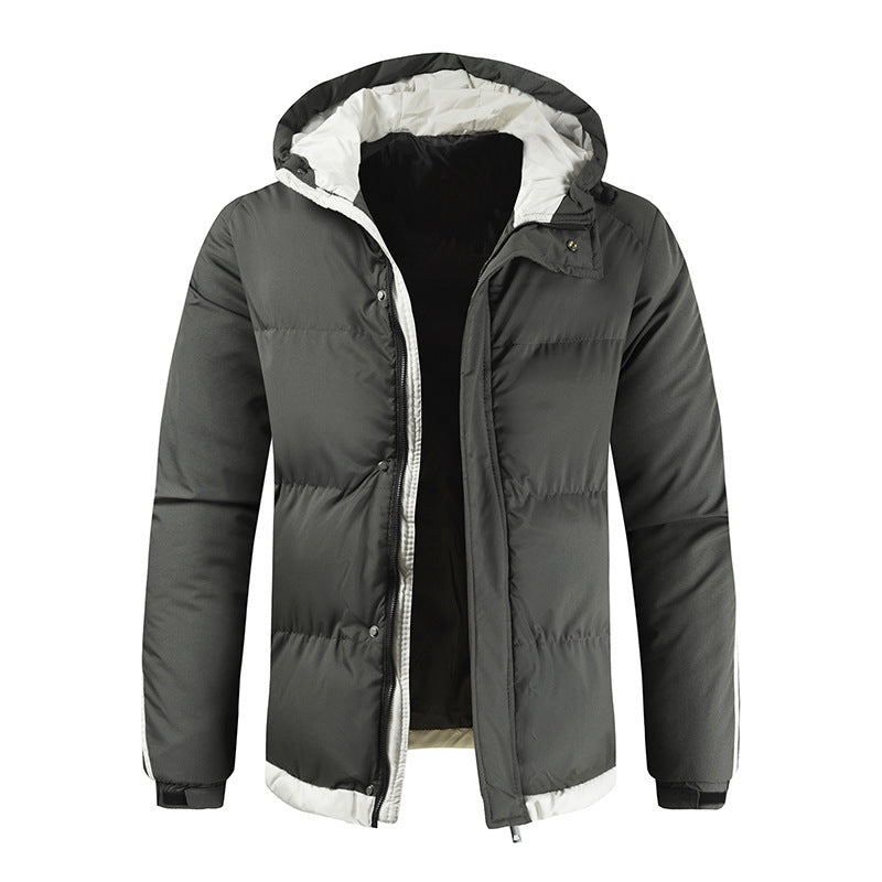 Men's Thickened Cotton Puffer Jacket Warm Winter Padded Down Coat