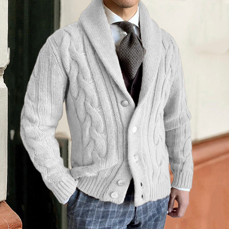 Men's Acrylic Knitted Cardigan for Warmth, Comfort, and Effortless Style