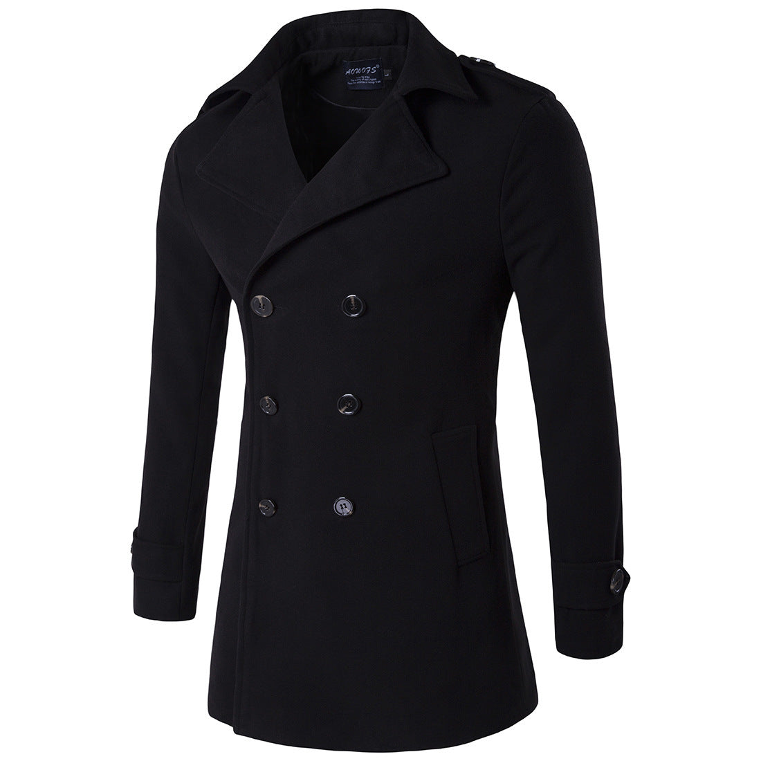 Men's Double Breasted Trench Coat Elegant Winter Classic Fashion