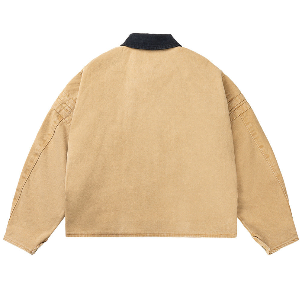 Men's Barnwind Heavy Canvas Washed Distressed Cleanfit Workwear Jacket