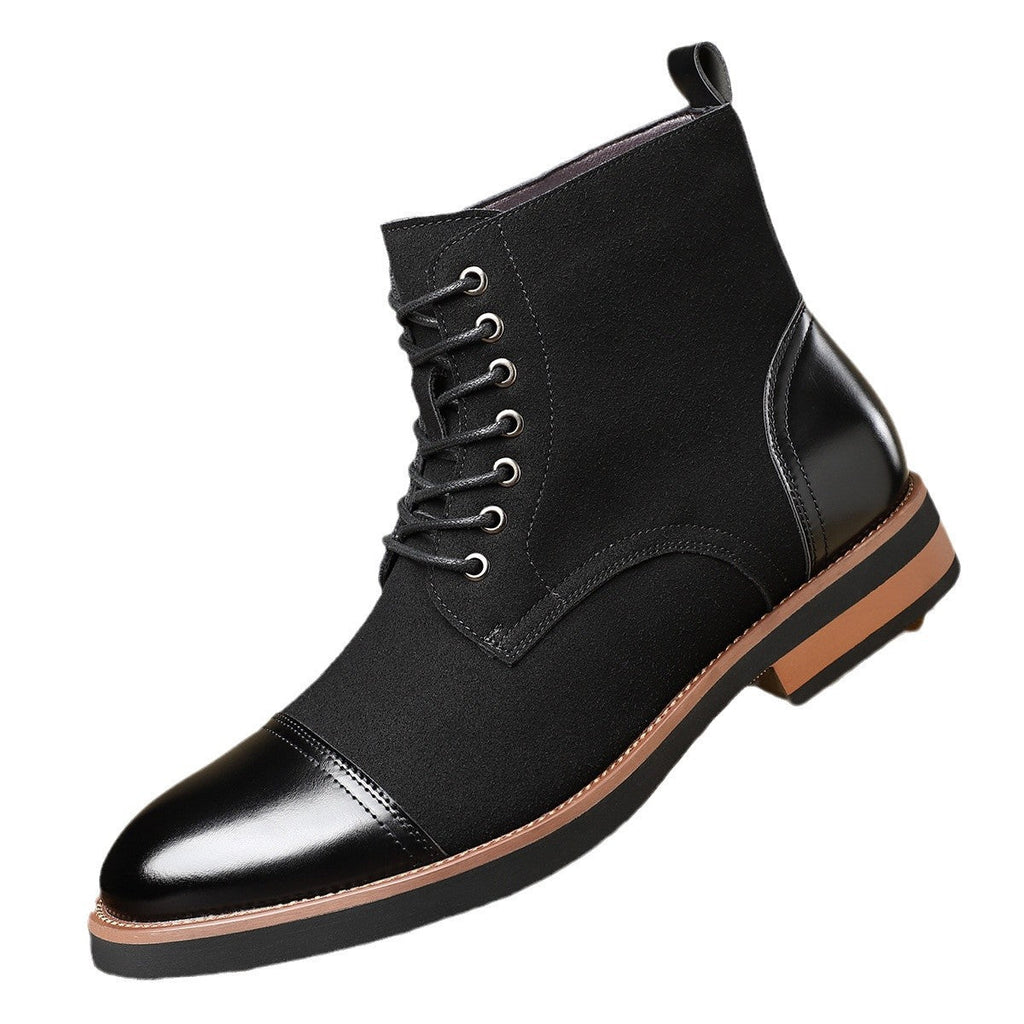 Men's Casual Leather Martin Boots Trendy Stylish All Match Footwear