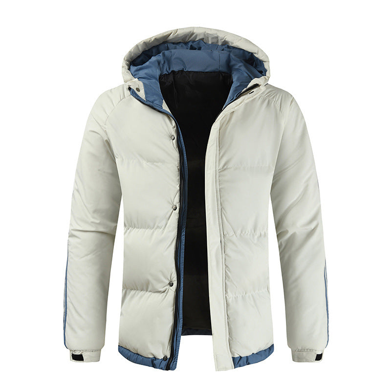 Men's Thickened Cotton Puffer Jacket Warm Winter Padded Down Coat