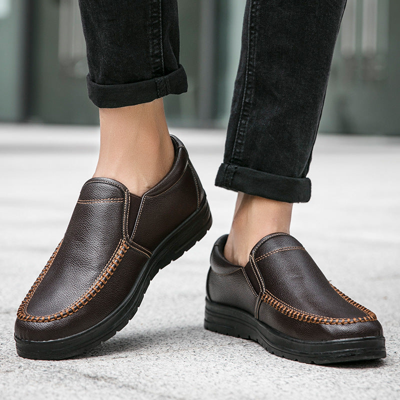 Men's Stylish Lightweight Leather Shoes for Business and Casual Wear
