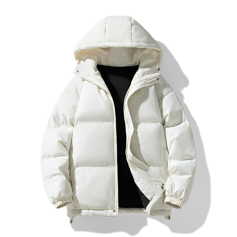 Men's Cozy Winter Hooded Cotton Jacket for Warmth and Comfort