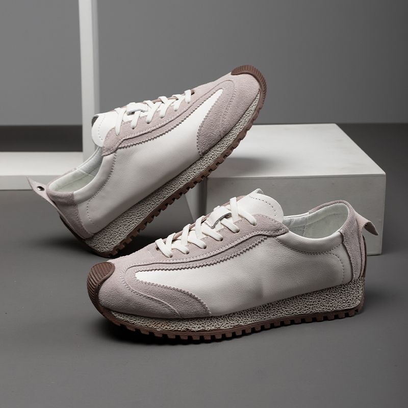 Men's Retro Leather Sneakers Casual Comfortable Stylish Everyday Shoes